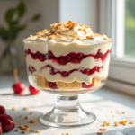 heaven on earth cake in glass trifle
