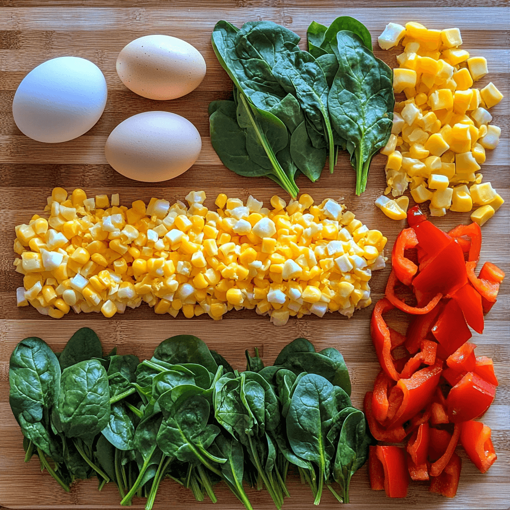 golden veggie egg bake with corn & cheddar creamy recipe