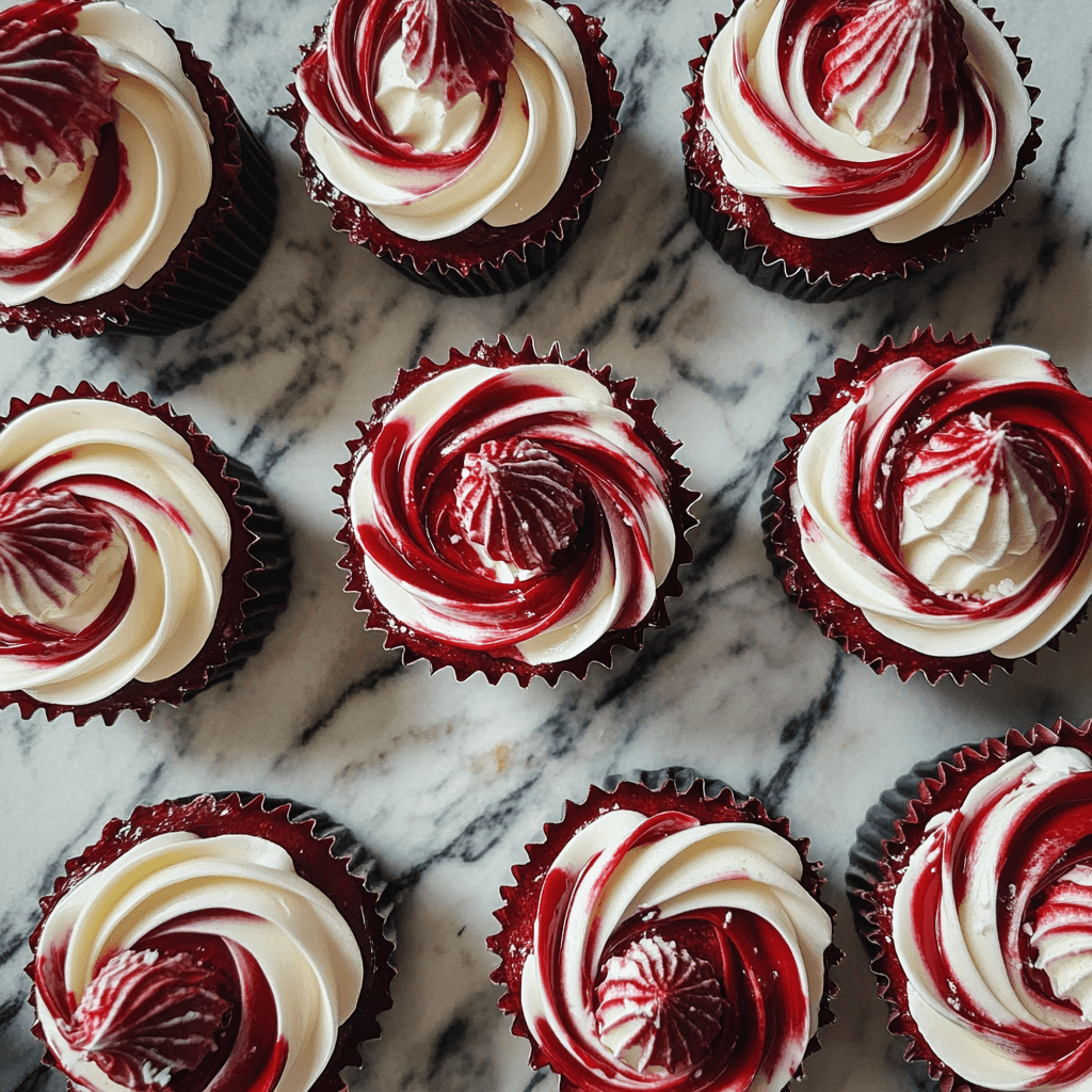 Red velvet trifle cups ready to serve